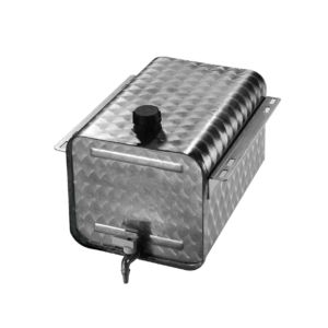 BIDON LAVAMANOS OVAL P/CAMION DE ACERO INOX FLOREADO 25 LTS
