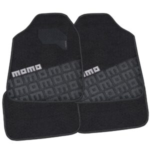 CUBRE ALFOMBRAS UNIVERSAL C/LOGO MOMO BLANCO/GRIS (4 PIEZAS)