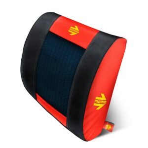 RESPALDO ANATOMICO SOPORTE LUMBAR/CINTURA MOMO ROJO FIBRA DE CARBONO CON GEL REFRESCANTE