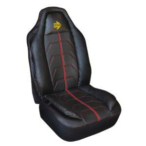 CUBRE ASIENTO MOMO CON COJIN MONZA NEGRO/ROJO (BUTACA INDIVIDUAL UNIVERSAL)