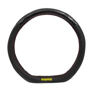 CUBRE VOLANTE MOMO REVERSIBLE FORMA D/REDONDO NEGRO/ROJO Ø38CM