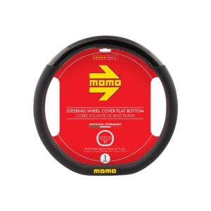 CUBRE VOLANTE MOMO FORMA D NEGRO/ROJO Ø38CM